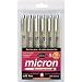 Sakura NOM328088 Pigma Micron Pen Set #005 0.2mm, 6 Per Pack, Black, Red, Blue, Green, Brown, Purple primary