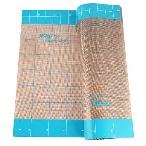 26" x 16" Silicone Pastry Fondant Mat with Measurements for Baking Dough Rolling Mat Countertop Mat Oven Liner