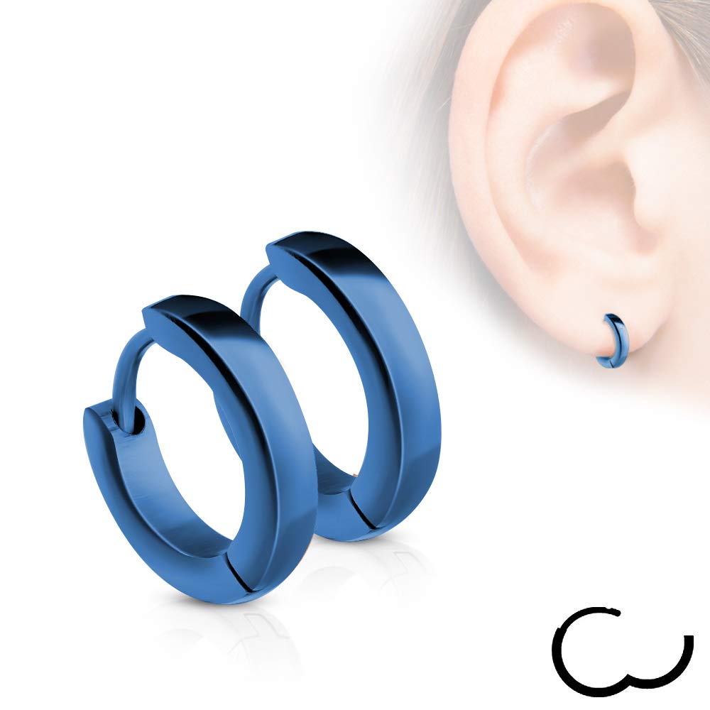 treu Held | estrecho Pendientes de aro en 5 colores (Negro, Oro ...