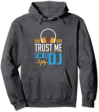 Unisex Trust Me I'm a DJ Rhymes Music Pullover Hoodie XL: Dark Heather