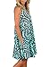 For G and PL Women's Summer Print Casual Sundress Loose Sleeveless Swing Tunic Dress with Pocket Green L