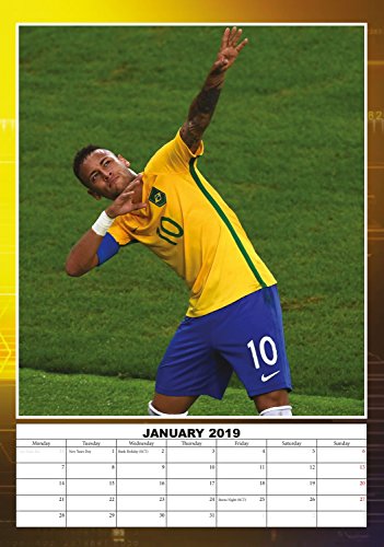 Neymar da Silva Sontos Jr Soccer Poster Calendar 2019