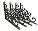 Cast Iron Shelf Brackets Braces 9 x 7.5 Inch Large Rustic Antique Style Set of 4