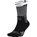 Nike Mens Elite Versatility Crew Basketball Socks Black/White/Black Medium (Mens Shoe Size 6-8)