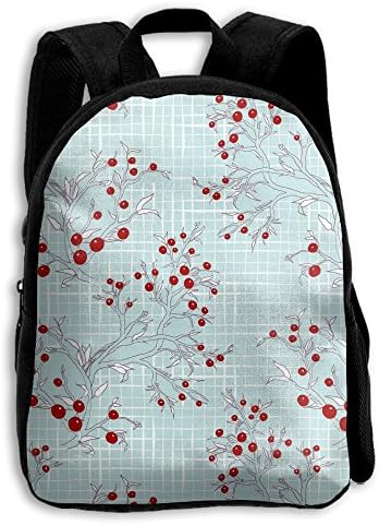 NHRTYHFWDG Customized School Backpack Turquoise Blue Checker Berries(1767) Childrenâ€s Backpack,Shoulders Bag,Casual Backpack,Travel Backpack