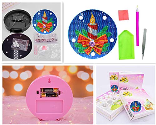 DIY Diamond Painting Lamp with LED Lights Full Drill Crystal Drawing Kit Bedside Night Light Arts Crafts for Home Decoration or Christmas Gifts 6.0x6.0inch(Bell)
