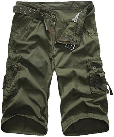 Nutovi Men's Cargo Shorts Relaxed Fit with Multi Pockets (36, Army Green)