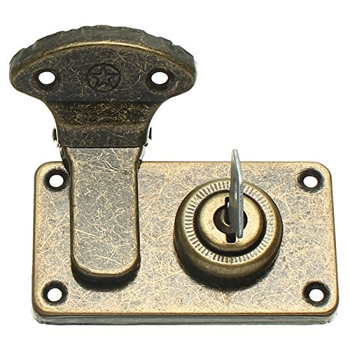 TOOGOO 2pcs Iron Guitar Instrument Case Latches Box Buckles With Screws & 2 Keys G-16 - Thumbnail 3