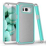 TILL S8 Case, Galaxy S8 Case, Galaxy S VIII Case, TILL(TM) [Shock Absorption] Dual Layer Hybrid Armor Defender Protective Case Cover Shell for Samsung Galaxy S8/ S VIII 5.8Inch [Turquoise]
