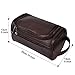 HappyDavid PU Leather Travel Toiletry Bags Mens Ladies Supply Toiletry Dopp Kit Bag (brown-204)