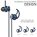 GEVO Steven Secure-fit in-Ear Headphones with Volume Control,Noise Cancelling hot Wired Earbuds, Secure Fit for iPhone and Andriod Devices - Blue