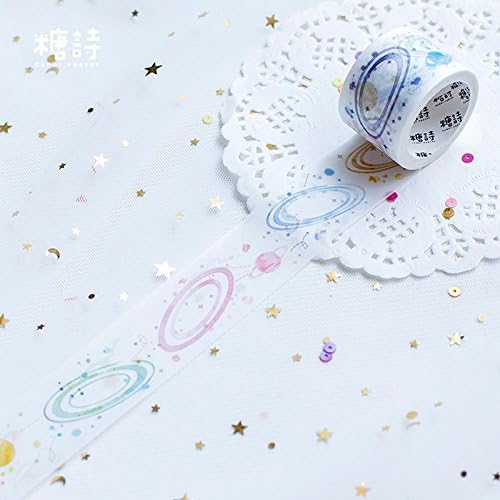 Vann92(TM) 3cm Wide Fantastic Galaxy Star Sky Masking Tape Album Scrapbooking Decor Washi Tape School Supply Stationery Stick Label