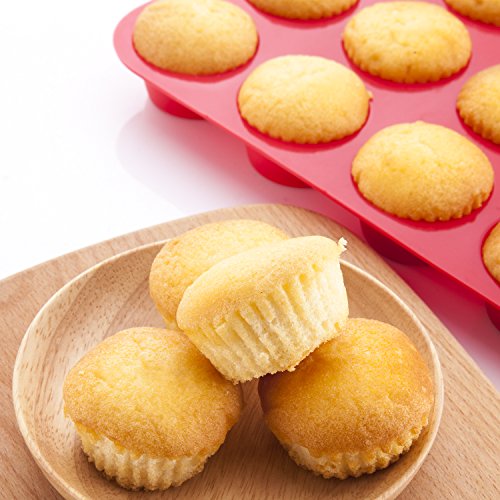 3 Auxcuiso+Muffin+Molds+Silicone+Stick
