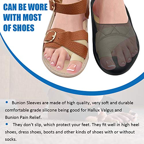 image for Feeke (4pcs) Bunion Corrector,Bunion Relief Sleeve with Soft Gel Cushi