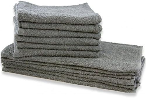 Towel Depot Kapaas Salon Towels (Silver Grey) Bleach Safe Bleach Resistant Ringspun Cotton for Maximum Softness and Absorbency, 24-pack - (16" X 27")