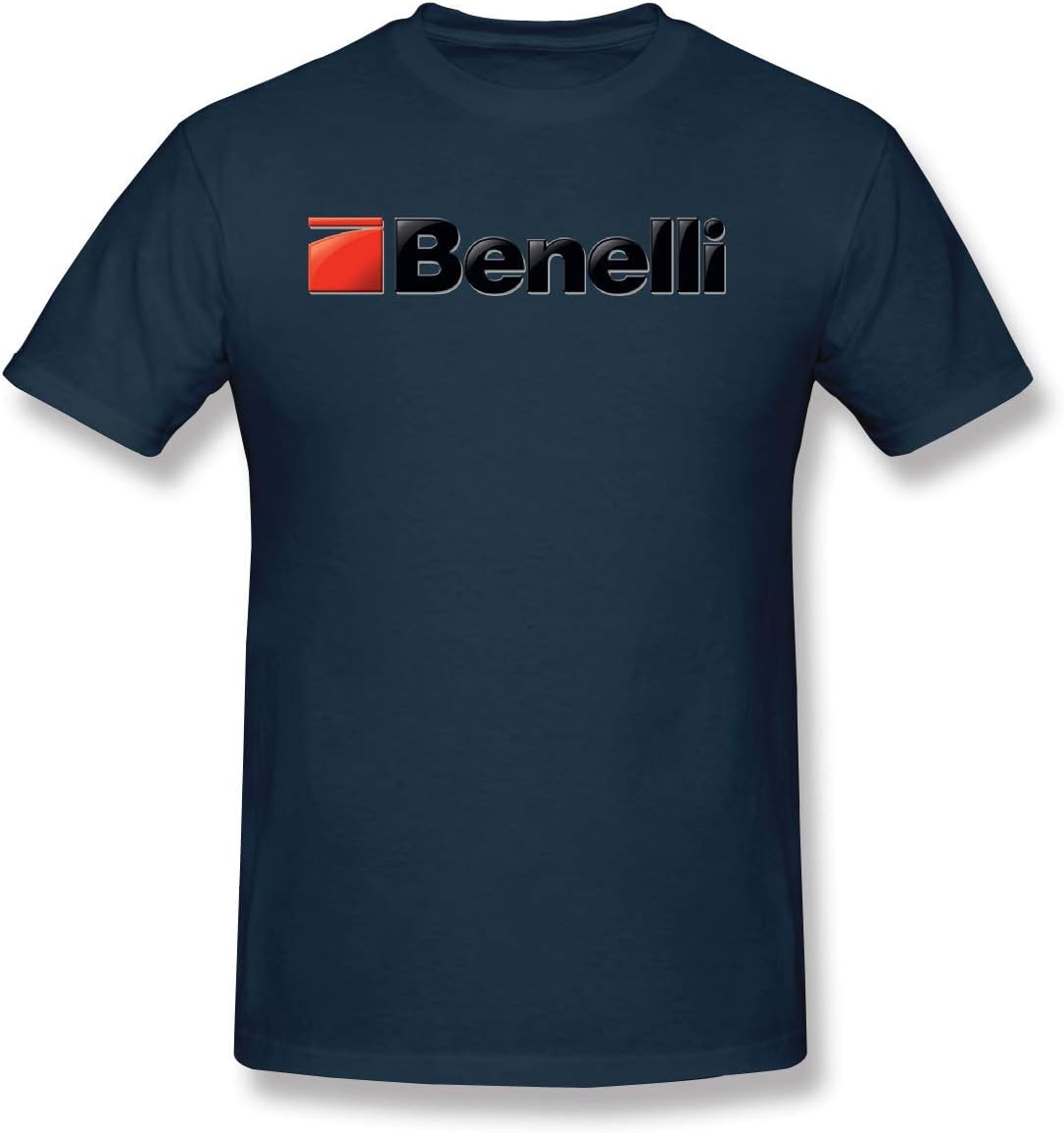 GladysWatchman Men's Benelli Logo Cotton Cool T Shirt,Navy,XL