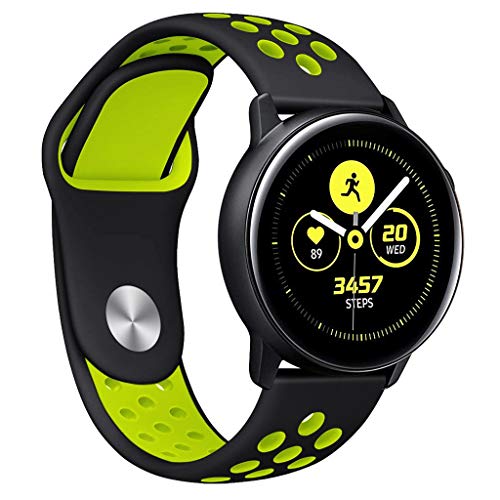 Exteren for Samsung Galaxy Watch Band, Sports Soft Silicone Replacement Band Wrist Strap for Samsung Galaxy Watch active (Green)