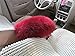 MLOVESIE Auto Center Console Armrest Pad, Warm Winter Fluffy Sheepskin Wool Vehicle Center Console Arm Rest Seat Box Pad Cover Cushion Universal Fit for Most Car(5.91x11.81 inches) (Wine Red)
