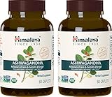 Himalaya Organic Ashwagandha, Adaptogen for Stress-Relief, Cortisol Level Support and Energy Boost, 60 Caplets, 670 mg (2 Pack)