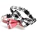 KUDES 2 Pack/Set Cat Collar Breakaway with Cute Bow Tie and Bell for Kitty and Some Puppies, Adjustable from 7.8-10.5 Inch