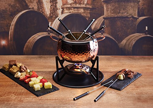 Fondue-Set-gehmmertes-Kupfer