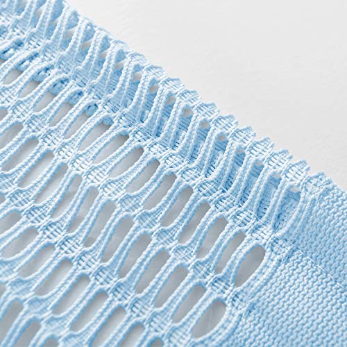 Macochico Blue Medical Curtains Privacy Hospital Cubicle Curtain with Flat Hook Hanging for Hospital Medical Clinic SPA Lab Curtain Room Divider,8ft Wide x 7ft Tall(1 Panel)