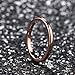 King Will Glory 2mm Rose Gold Thin Tungsten Ring Wedding Band High Polished for Men Women 7