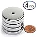 CMS MAGNETICS - 8-Pack RB36 C8 Ceramic Ferrite Round Base Magnet with Chrome Plated Steel Cup and 15 LB Pull Force - Cup Diameter: 36mm, Center Hole: 4.7mm, Thickness: 6.7mm