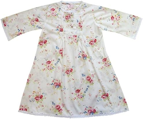 Powell Craft Girls' Pure Cotton Dora Nightdress/nightgown. White