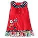 Novatx 100% Cotton Sleeveless Princess Dress for Girls H6178 Red (2/3y)