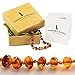 Amber Crown Baltic Amber Teething Bracelet / Anklet for Babies (Honey Color) - Anti Inflammatory, Drooling & Teething Pain Reduce - Certificated Premium Quality Baltic Amber Jewelry
