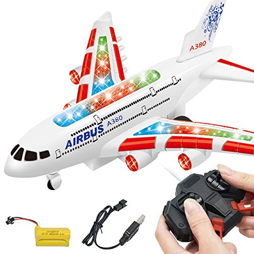 Clearance Sale!DEESEE(TM)Air Bus Remote Control Airplane Flight Aeroplane Plane Electric RC Kids Toy Gift (Red)