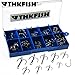 thkfish Fishing Treble Hooks, 103X Mixed #3-#11 12 Sizes Carbon Black Treble Fishhook Fishing Hooks Freshwater Treble Fishing Hooks with Box