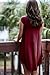 DEARCASE Women's Irregular Hem Short Sleeve Casual T Shirt Flowy Short Dress Wine Red XL
