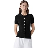 SUUKSESS Women Silk Cashmere Blend Cardigan Sweaters Summer Button Up Knit Outfits