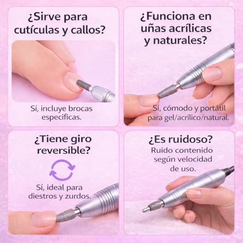 USB-C Rechargeable Nail Drill with Digital Display, 7 Bits and Bands