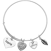 Infinity Collection Nana Charm Bangle Bracelet- Nana Gifts- Nana Jewelry- Gift for Nanas