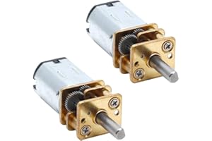 Augiimor 2PCS DC 6V 60RPM Speed Reduction Motor N20 3mm Shaft Mini Metal Gearwheel Gear Motor with Full Metal Gearbox Micro Motor