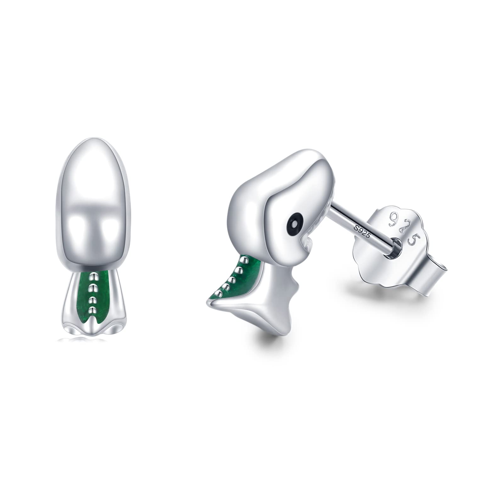 StoryMidir Dinosaur Earrings 925 Sterling Silver Cute Animal Stud Earrings Dinosaur Jewellery Gifts for Women Adult Girls Dinosaur Lovers