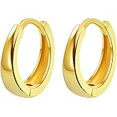 Tiny Small Sleeper Hoop Earrings for Women Cartilage 925 Sterling Silver Tragus Cuff Hinged Huggie Mini Hoops 10mm 13mm 15mm Fashion Jewelry Gifts Hypoallergenic for Birthday