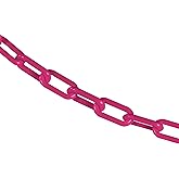 Mr. Chain Plastic Barrier Chain, Safety Pink, 1.5-Inch Link Diameter, 100-Foot Length (30025-100)