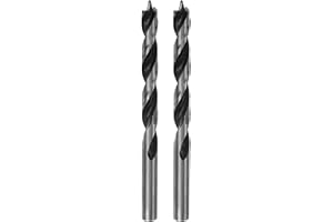HARFINGTON 2pcs Brad Point Drill Bits 8.5mm(21/64") Dia Straight Round Shank Drill Metric Brad Point 3.1" Drilling Depth Spiral Twist Drill Bits for Carpenter Woodworking Plastic Rubber