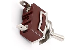 ZYNCUE 2-Position ON-Off Rocker Switch E-TEN1021, 15A 250V, Silver Alloy Contacts, High-Temp Bakelite Housing, Brown for Smal