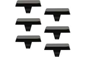 DASHUAIGE 6 Pack Christmas Stocking Holders, Metal Mantel Hangers with Anti-Slip Base for Fireplace Decorations(Black-6)