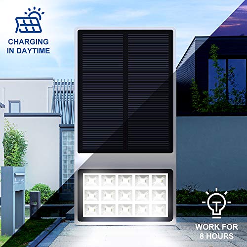 Solar Led Lights Outdoor, Solar Motion Sensor Lights with 120° Lighting Angle Solar Security Lights Wireless IP65 Outdoor Lights for Garden Patio Yard Wall Mount Fence