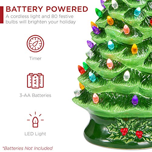 Best Choice Products 24in Extra Large PreLit Ceramic Christmas Tree