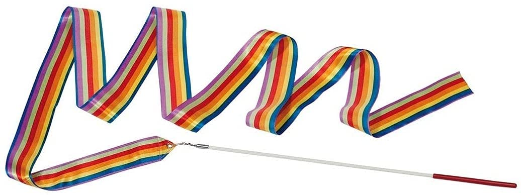 Goki 15353 Rainbow Gymnastic Ribbon, Mixed