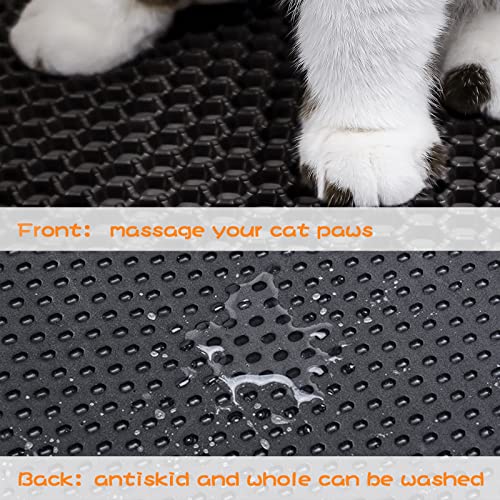 Hausure Cat Litter Mat Trapping for Litter Box, 22”x30” NoToxic