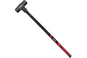 INTERTOOL 10 lbs Sledgehammer, Demolition, Stake Driving, Reinforced Steel, 36” Overstrike Protection, Shock Absorbing Textured Non-Slip Handle HT-0245