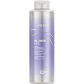 Joico Blonde Life Violet Purple Conditioner, Neutralizes Brassy Tones for Blonde Hair, Strengthen Dry Damaged Hair, with Rose